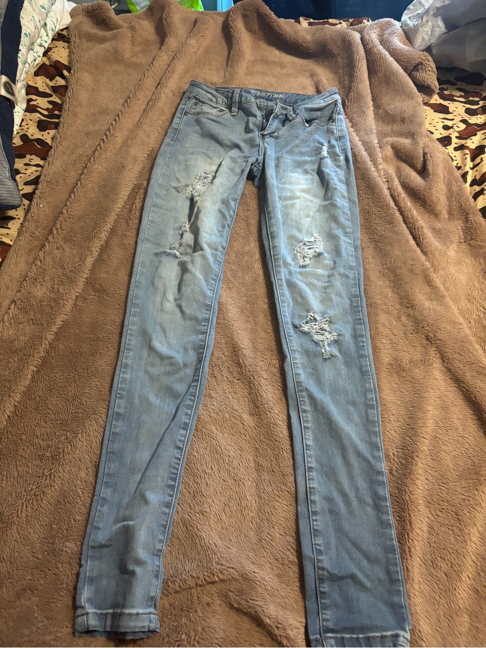 Bluenotes Light Blue Distressed Skinny Jeans